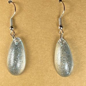 Ice blue sparkle earrings